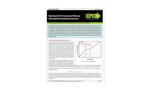 Benchmark DC-DC Conversion Efficiency with eGaN FET-Based Buck Converters