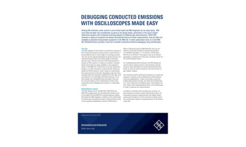 Debugging Conducted Emissions with Oscilloscopes made easy