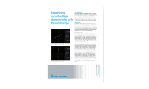 Determining Current-Voltage Characteristics with the Oscilloscope