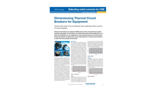 Dimensioning Thermal Circuit Breakers for Equipment