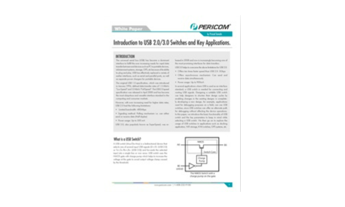 Introduction to USB 2.0/3.0 Switches and Key Applications.