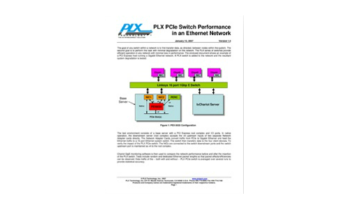 PLX PCIe Switch Performance in an Ethernet Network