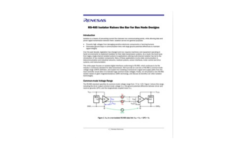 RS-485 Isolator Raises the Bar for Bus Node Designs